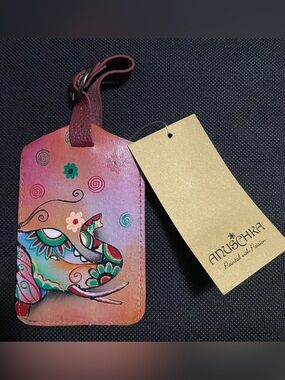 Anuschka Multicolor Painted Elephant Leather Luggage.